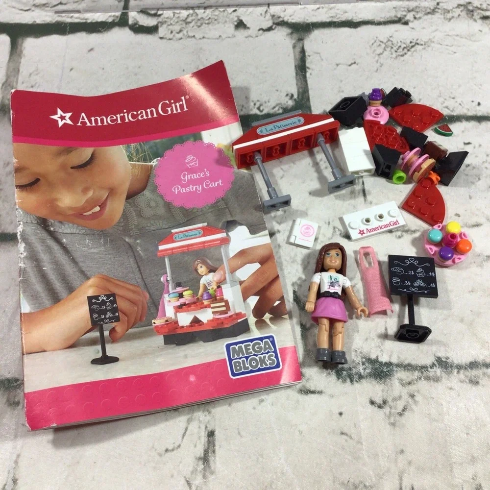 American Girl‎ Mega Bloks Grace's Pastry Cart Replacement Pieces Lot Doll Menu